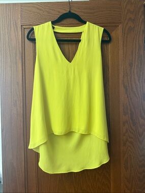 BCBGMaxAzria Bright Yellow Sleeveless Top